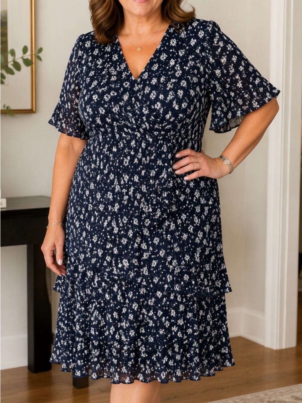 Connected Apparel Crepe Dress size 18W